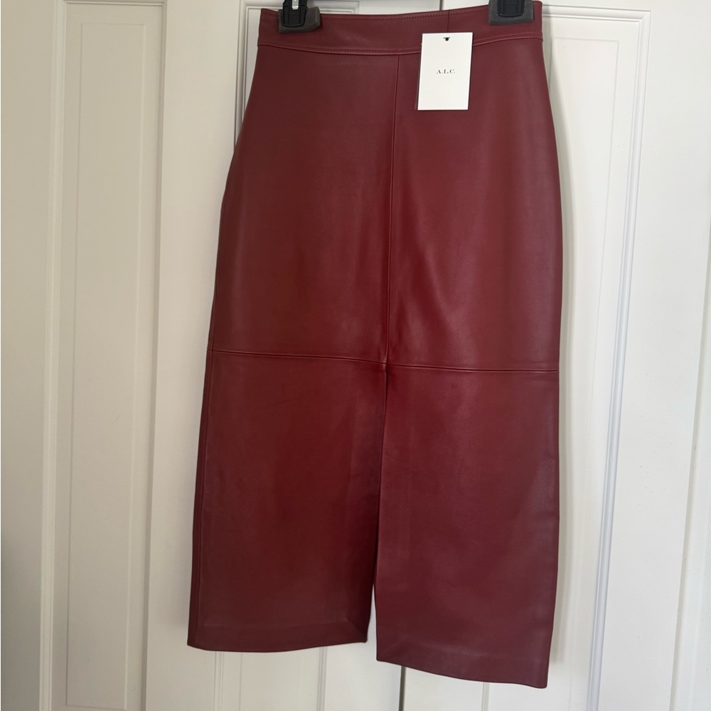 A.L.C. Burgundy Pencil Skirt